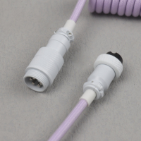 Teclado mecánico de doble manga PET en forma de Z al por mayor, cable estándar USB 2,0 tipo C en espiral con aviador GX16