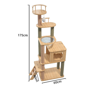 Joypet Indoor Cat House Cat Tree with <strong>Scratching</strong> Furniture <strong>Kittens</strong> Wood Cat Tower with Perch Scratcher <strong>Posts</strong> - Product Image 4