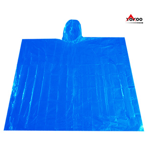 Poncho ecológico impermeable de LDPE degradable con capucha, regalos promocionales de plástico, impermeables para eventos al aire libre - Product Image 4