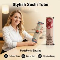 Personnalisation 220mm 50mm OEM Ensemble d'emballage sushi sur mesure Tube Push-Up 20-23ml Bouchons en silicone pour condiments de soja et sirop à emporter