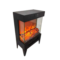 Cheminée électrique autoportante pour la maison, chauffage domestique, flamme dynamique 3D réaliste, télécommande, protection contre la surchauffe