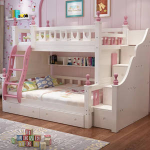 Lit superposé en bois massif écologique et durable pour enfants, construction robuste, pour chambre à coucher et usage scolaire - Product Image 1