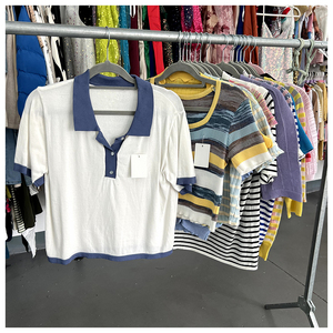 Ropa de marca, venta al por mayor, fardos usados para mujer, camisetas informales de punto de verano, camisas de manga corta, ropa usada, prendas de punto para mujer - Product Image 2