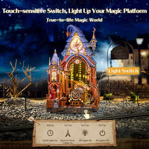 Tonecheer Cadeau d'Halloween : Plateforme Magique, Baguette Magique et Lampe LED 3D à Double Mode Tactile, Livre Puzzle 3D pour la Décoration d'Angle – Vente en Gros pour Magasins de Cadeaux d'Halloween - Product Image 4