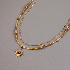 <span class=keywords><strong>Collana</strong></span> Placcata Oro 18k con Certificato REACH, Fai-da-Te con Perle di <span class=keywords><strong>Ambra</strong></span> Naturale e Ciondolo a Forma di Sole per Donne - Product Image 6