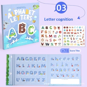 ตัวอักษรไม้แม่เหล็ก 26 ตัว รูปทรงต่างๆ พร้อมสติกเกอร์เสริมการเรียนรู้<span class=keywords><strong>ภาษา</strong></span>อังกฤษสำหรับเด็ก วัยเรียนรู้เบื้องต้น (อายุ - Product Image 2