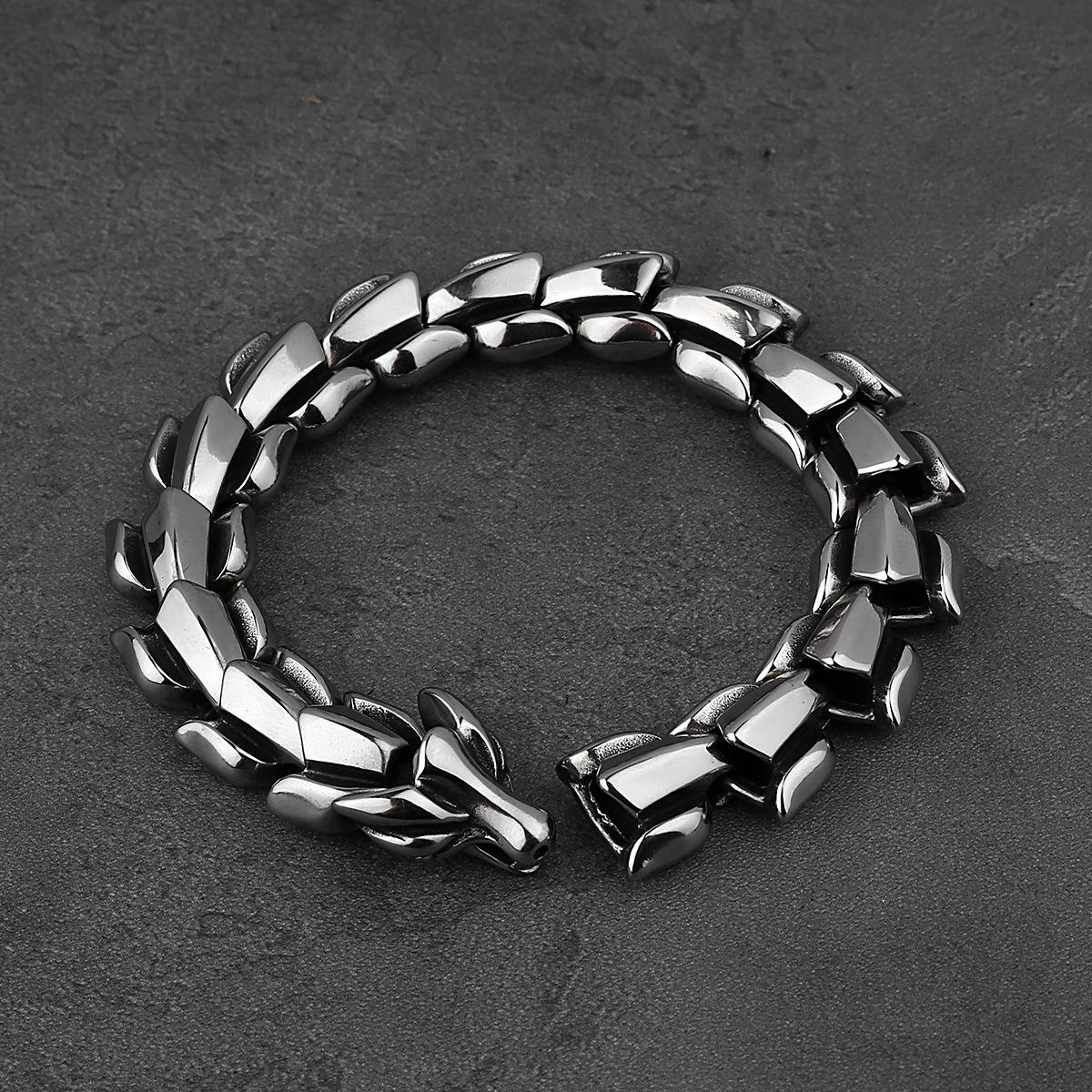 Flongo Ouroboros - Bracciale Da Uomo Con Drago Vichingo, In - Foto 1