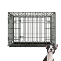 24 "36" 42 "48" cage pour animaux de compagnie en acier inoxydable extra XL grande cage pour chiens solide en métal fer grande taille pliable robuste