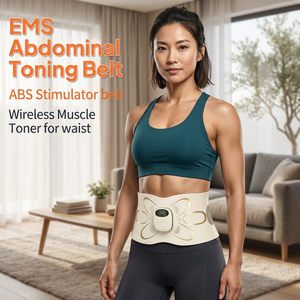 เครื่องนวดหน้าท้องไฟฟ้า EMS เข็มขัดนวดอัจฉริยะ เข็มขัดฝึกกล้ามเนื้อหน้าท้อง สำหรับออกกำลังกายประจำวัน - Product Image 1