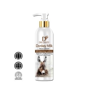 DR.DAVEY Lotion éclaircissante pour le visage et le corps au <span class=keywords><strong>lait</strong></span> <span class=keywords><strong>d</strong></span>'ânesse pour les soins quotidiens de la peau, bonne qualité, 300 ml, marque privée - Product Image 2
