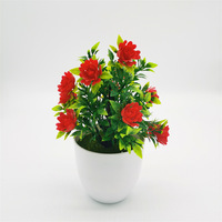 Fleur Artificielle en Pot Fausse Fleur Bonsaï Plante Verte Artificielle Mini Arbre de Fortune Décoration de Bureau à Domicile