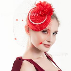 Boda <span class=keywords><strong>novia</strong></span> <span class=keywords><strong>velo</strong></span> pastillero perla tocados sombreros - Product Image 2