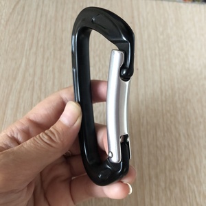 Moschettone in Alluminio 24KN con Anello a D e Gancio a Molla per Portachiavi - Product Image 3