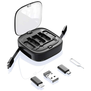 2024 nueva llegada Mini caja de almacenamiento portátil con carga rápida 6 en 1 USB Micro tipo C organizador de cables de carga para computadora - Product Image 1