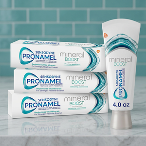 Sensodyne Pronamel Mineral Boost Enamel <b>Toothpaste</b> for Sensitive Teeth Herbal Deep Cleaning Travel Size - Product Image 2