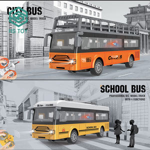 Voiture télécommandée HS 4WD Light Elctronic Para Nios, Bus de ville à <span class=keywords><strong>Double</strong></span> pont, jouet voiture RC avec échelle 1 30 - Product Image 3