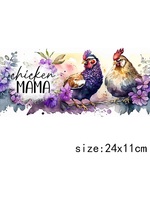 LETOP 1 buah UV DIY untuk stiker DTF burung merak warna-warni stiker penguin burung hantu 16oz dekorasi cetak Transfer cangkir pembungkus kaca