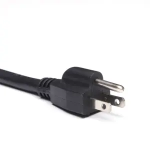 Aparato de 3 hilos SVT Enchufe de tres pines 15A/125V 220V cable de alimentación Cable de alimentación para computadora portátil de EE. UU. Para Canadá