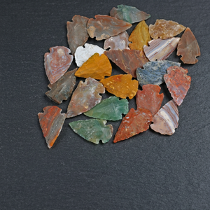 Puntas de Flecha de Ágata, Piedras Naturales de Colores Surtidos, Suministros para Manualidades Coleccionables, Cristales Rozrin de Gujarat, Talladas y Grabadas - Product Image 3