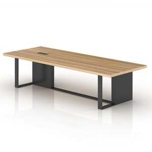 New Arrival Modern 8 Person Seats Wooden Office Conference Room Meeting <b>Table</b> and Chairs - Product Image 2
