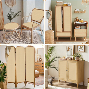 Panier de bricolage en plastique rotin sangle maille ouverte créer un panier à linge - Product Image 4