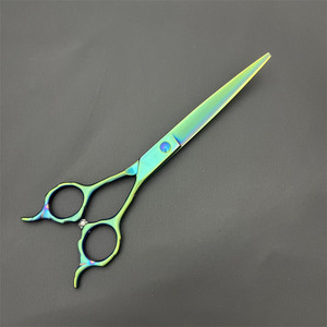 Ciseaux de toilettage pour animaux 440C, 7 pouces, ciseaux à effiler en acier inoxydable, outils de coupe de poils pour chiens, lame incurvée - Product Image 2