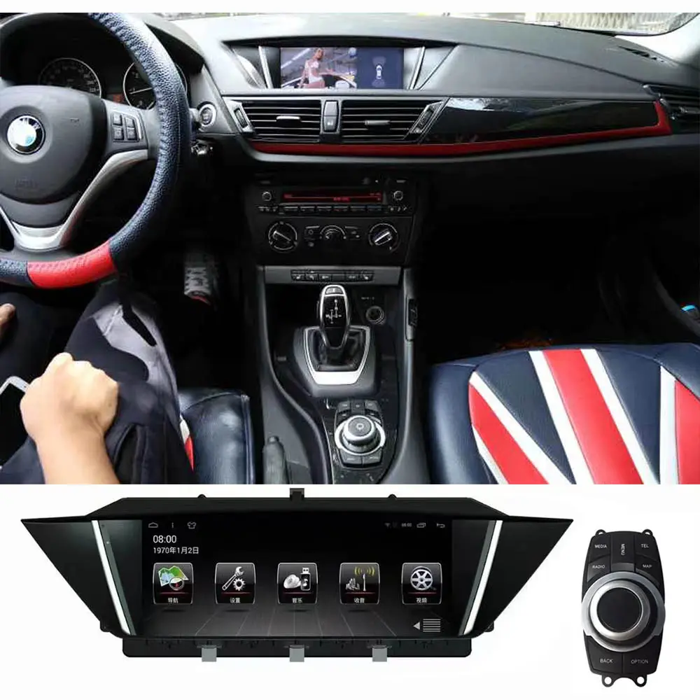 8.8 polegada dvd rádio do carro estéreo android touch screen multimídia player carplay auto para bmw x1E84