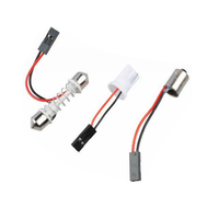 Adaptador de Conector de Luz de Panel Interior de Coche DC 12V T10 BA9S Festoon, Conector de Lámpara de Lectura Automática, Adaptador de Lámpara de Panel COB 5050SMD