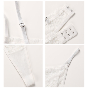 Hot Đồ Lót Của Phụ Nữ Thêu Lenceria Trọng Lượng Nhẹ Thoáng Khí Trong Suốt Lưới Có Thể Điều Chỉnh Dây Đeo Sexy Ren Thong Áo Ngực Thiết Lập - Product Image 5