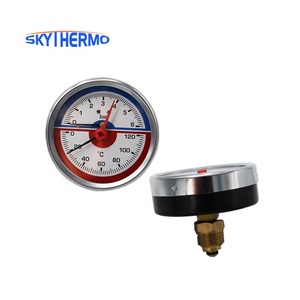 80mm 후면 연결 온도계 체크 밸브가 있는 다리미 케이스 0-120C 온도 게이지 - Product Image 1