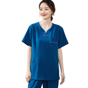 Travail hospitalier gommage uniformes vendeurs en gros grande taille à manches longues mode survêtement médecin infirmière gommages uniformes ensembles à la mode - Product Image 1