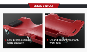 Plataforma Rodante para Autos de Plástico Resistente Disen con Ruedas, 101.5x48x12cm, 12 Meses de Garantía, Herramienta para Reparación de Neumáticos - Product Image 2