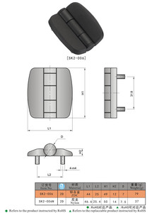 Trực tiếp sản xuất thép SK2-006N bản lề mềm đóng Hidden vít Bìa tiếp xúc với bản lề nhựa mô-men xoắn ma sát Cửa Cửa sổ bản lề - Product Image 6