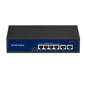 PoE Switch 4 Port 4 X 10/100Mbps PoE Ports And 2 X 100Mbps Uplink Ports Network PoE Switch For IP Camera