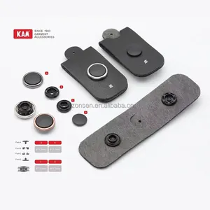 High Quality 16.8mm Round Matt Surface KAM Plastic Press Snap Buttons With ABS Plating Ring For Clothing