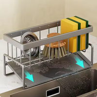 2025 nouveau commerce électronique chine en acier inoxydable évier de cuisine organisateur ensemble savon cuisine évier support robinet évier articles en vrac à acheter