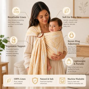 100% lin imprimé tissu pour porte-bébé bébé Wrap anneau fronde personnalisé tissu <span class=keywords><strong>de</strong></span> haute qualité - Product Image 6