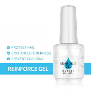 Rosalind Gel UV/LED de haute qualité, logo personnalisé OEM, prévient les fissures des ongles, application facile, 15 ml, gel de renforcement pour salon de manucure - Product Image 2