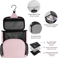 Accessoires de voyage, cadeau pour femmes, fermeture éclair résistante à l'eau, pliable, à suspendre pour sac, panier de douche portable, durable, pour voyage
