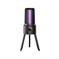 Lampe anti-moustiques rechargeable avec minuterie |   Piège à moustiques électrique LED portable pour le camping et les activités de plein air