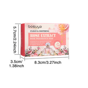 Jabón Artesanal Bosuya con Aroma a <span class=keywords><strong>Rosas</strong></span>, <span class=keywords><strong>para</strong></span> Limpieza, Cuidado, Exfoliación, Hidratación, con Aceites Esenciales, Refrescante <span class=keywords><strong>para</strong></span> Poros, Rostro y Cuerpo, 115g, Venta al Por Mayor - Product Image 6