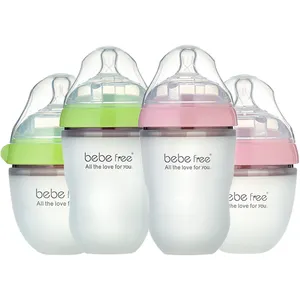 Vendita calda alimentazione neonati Biberones Para Bebes Set latte Anti coliche biberon in silicone senza BPA