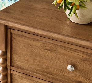 MYHOME <span class=keywords><strong>Commode</strong></span> Moderne Luxe Léger <span class=keywords><strong>Large</strong></span> en Bois Massif, Table de Coiffeuse Simple à 6 Tiroirs, Meubles de Chambre à Coucher - Product Image 6