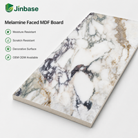 Panneau MDF stratifié en mélamine marbrée blanche moderne décoratif - Écologique, résistant à l'humidité, ignifuge, haute brillance, qualité supérieure