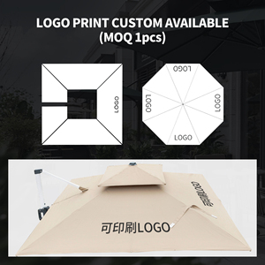 Ô dù nhôm chống tia UV, chống nắng, chắc chắn, có đế, dùng cho khách sạn, biệt thự, sân vườn, công viên - Product Image 5