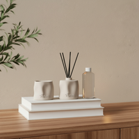 Ensemble de bougies parfumées en céramique de luxe CH et diffuseur d'huiles essentielles, kit cadeau d'aromathérapie pour la maison