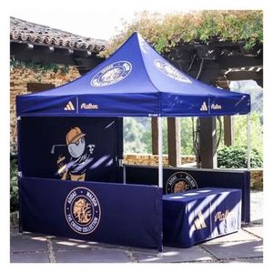 พิมพ์โลโก้โฆษณาขนาด 10x10 ฟุต สำหรับงานแสดงสินค้าเชิงพาณิชย์ พร้อมผ้าคลุมโต๊ะสำหรับสโมสรกีฬาและองค์กรต่างๆ - Product Image 1