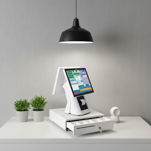 HBA-X10T 15 pouces chaud supermarché écran tactile caisse enregistreuse système de point de vente avec 80mm imprimante <span class=keywords><strong>gagnant</strong></span> pour registre caisse supermarchés - Product Image 1