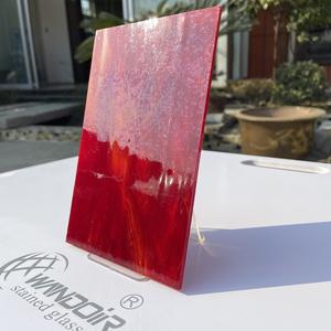 WANDIOR Factory Store Rouge Brun Église <span class=keywords><strong>Opale</strong></span> Verre 3mm Épaisseur <span class=keywords><strong>Vitrail</strong></span> Feuille - Product Image 1