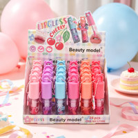 24 Pièces/Boîtes Huile Repulpante Lèvres Magique à Succès, Étiquette Privée, Brillance Beauté, Tubes d'Emballage Brillant à Lèvres Sheglam Maquillage